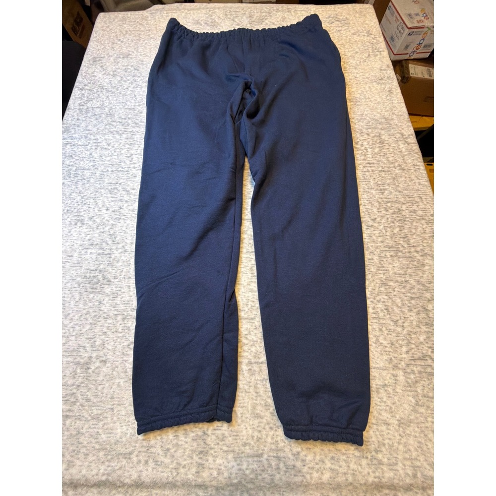 Gildan Navy Blue Sweatpants Joggers Elastic Waist Drawstring Size XL NWOT‎